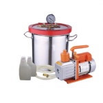 YIDAY Vacuum degassing chamber and vacuum pump kit for resin, silicone defoaming