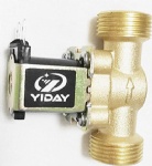 YIDAY DC12V 2-Way Normally Closed Valve Brass Electric Solenoid Valves for Air Water (1/2 Inches)